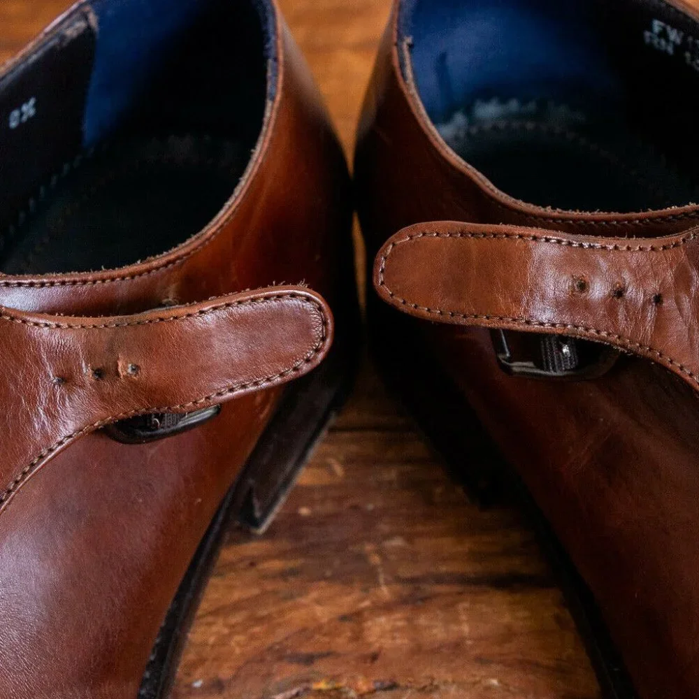 Suitsupply Monk Strap Brown Leather Shoes Suit Supply Size 8.5 - Picture 10 of 10